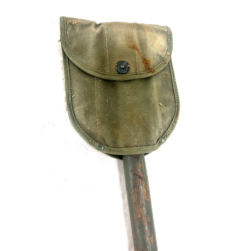 252 - Military trench shovel with casing