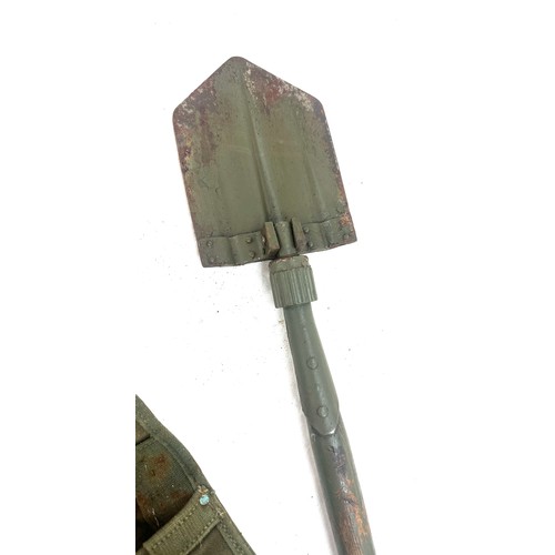 252 - Military trench shovel with casing