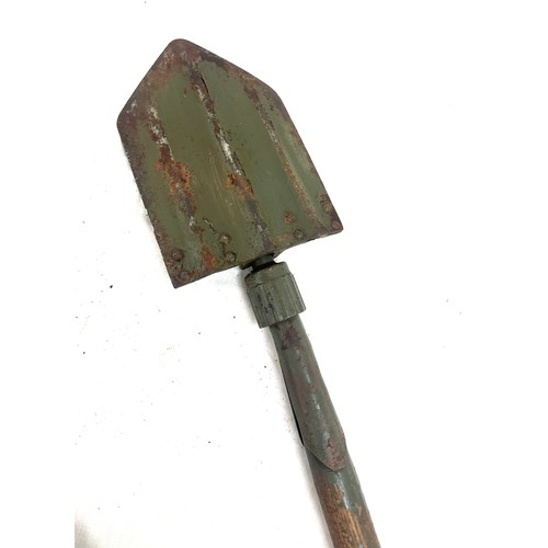 252 - Military trench shovel with casing