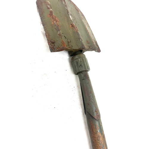 252 - Military trench shovel with casing