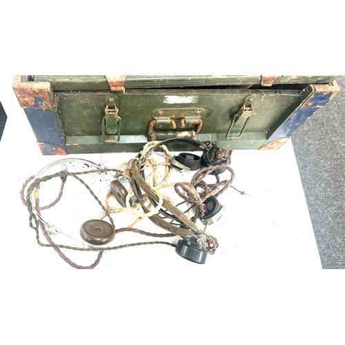 256 - Military mine detector from 1960, as found condition
Marked on paperwork inside as packaged Hereford