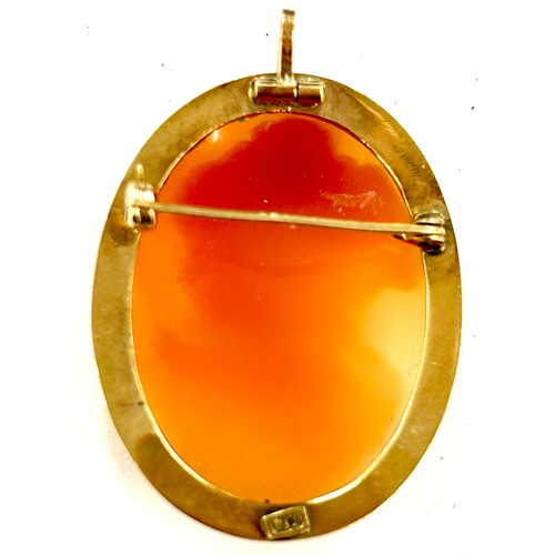 395A - 14ct unmarked cameo / brooch / pendant