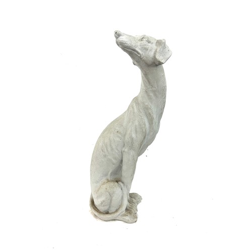 372 - Whippet dog resin grey ornament, approximate height 21 inches