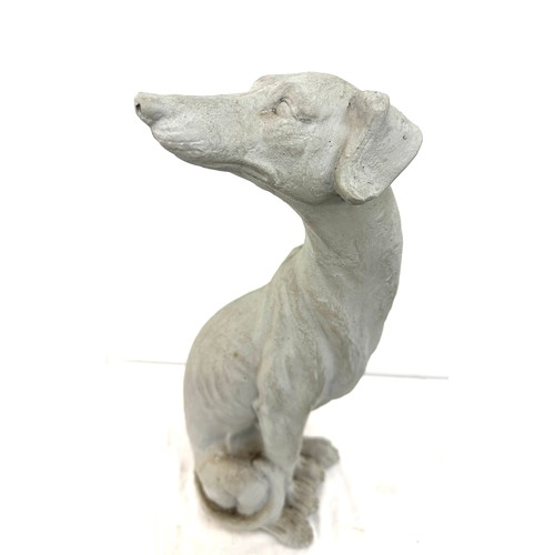 372 - Whippet dog resin grey ornament, approximate height 21 inches