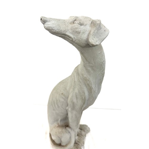 372 - Whippet dog resin grey ornament, approximate height 21 inches