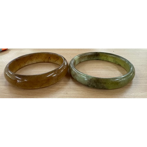 495A - Two jade bangles