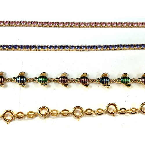 520A - Selection of 4 boxed Joan Rivers stone set bracelets, to include tennis bracelets all with COA