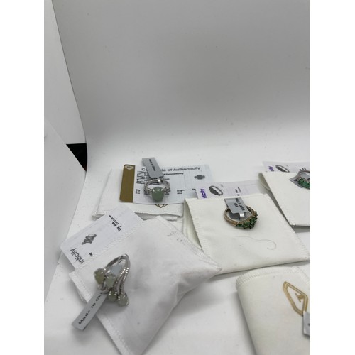 528 - Selection of  silver Ladies Gemporia rings With dust bags and COAs