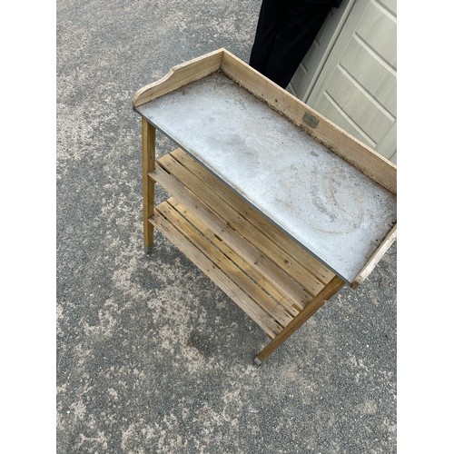 308 - Garden potting bench neasures approx 35 inches tall, 15 deep