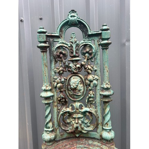 100R - Coalbrookdale green garden chair