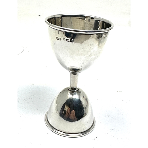 2 - Vintage silver spirit measure cup measures approx height 10cm Birmingham silver hallmarks