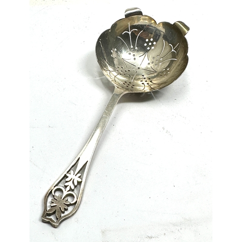 5 - Edward Viners silver tea strainer spoon weight 44g