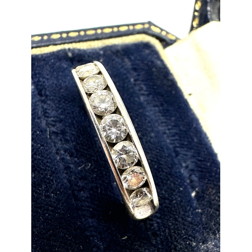 57 - 14ct white gold diamond half eternity ring with 1.0 ct of diamond 4.8g