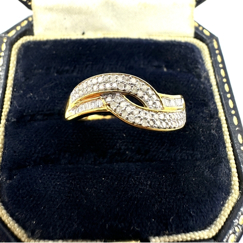 62 - 9ct gold diamond ring 0.25ct diamonds weight 2.33 with c.o.a