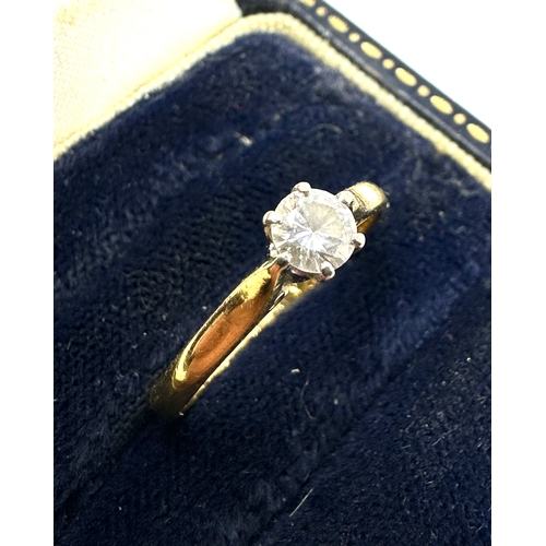 66 - 18ct gold diamond solitaire ting diamond measures approx 4mm diameter weight 2g