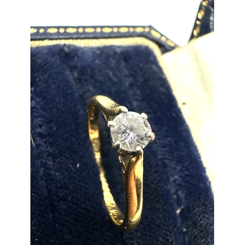 66 - 18ct gold diamond solitaire ting diamond measures approx 4mm diameter weight 2g