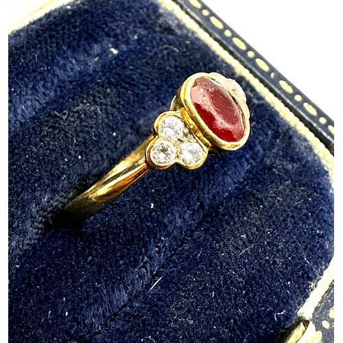 67 - 18ct gold diamond & ruby ring weight