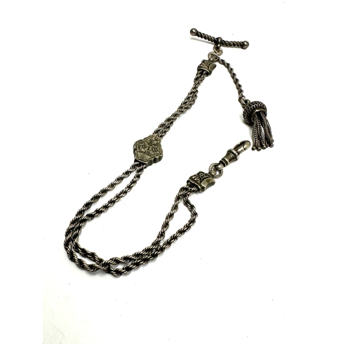 11 - Antique silver albertina watch chain