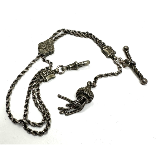 11 - Antique silver albertina watch chain