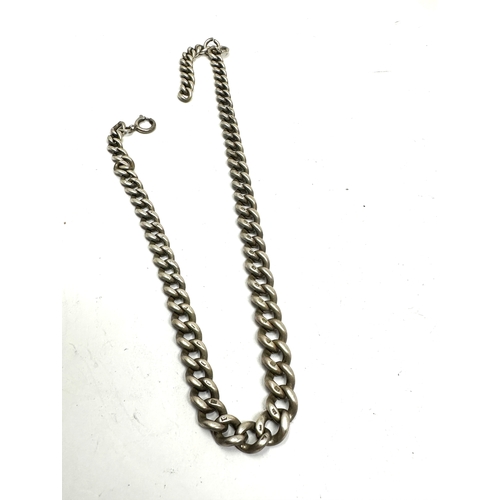 14 - Antique silver albert chain no t-bar or clip weight 36g