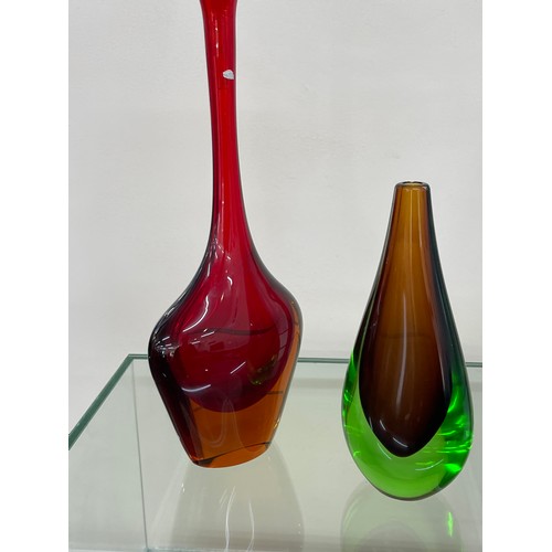 258A - Flavio Poli for Seguso murano glass decanter circa 1960's MCM mid century height approx 44 cm 
Vase ... 