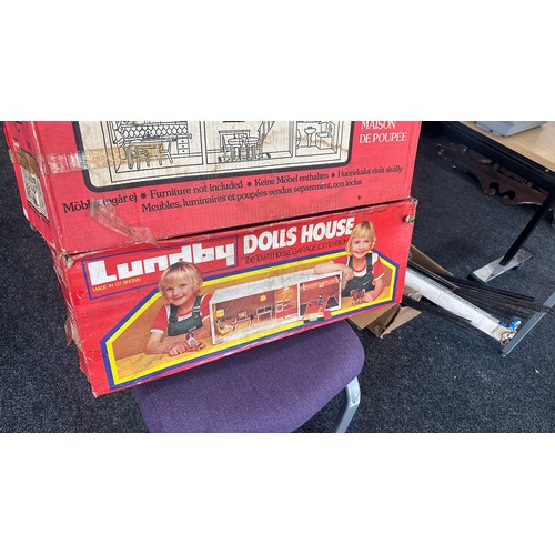 167 - Vintage 1970's Lundby dolls house boxed and garage extension