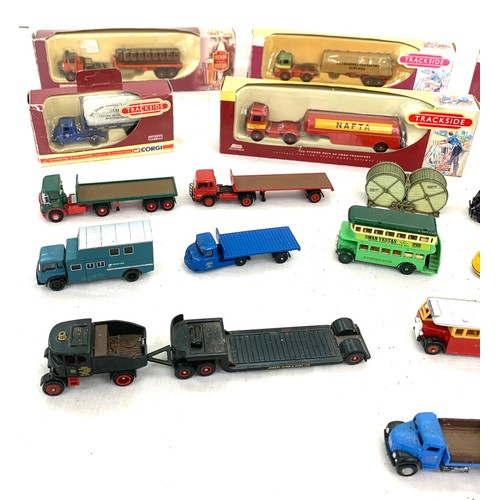 97 - Large selection of assorted die cast cars, trucks, some boxed includes Trackside etc