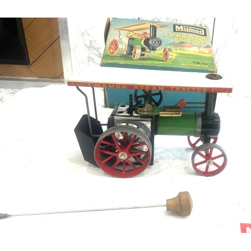 100 - Vintage orignal boxed Mamod traction engine T.E1A reversing