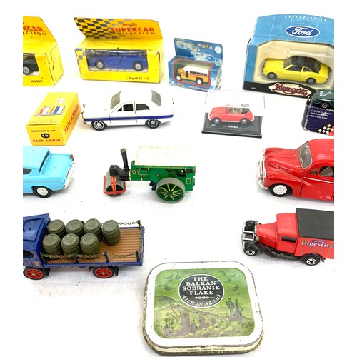 516 - Large selection of assorted die cast cars, trucks, some boxed includes Trackside etc