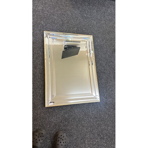 244 - Framed Mirror measures approximately 22 inches tall 23 inches wide