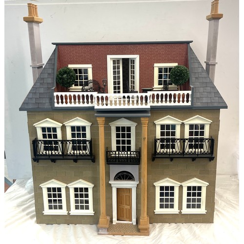 50A - Large dolls house together with selection of dolls house furniture, house measures approximately Hei... 