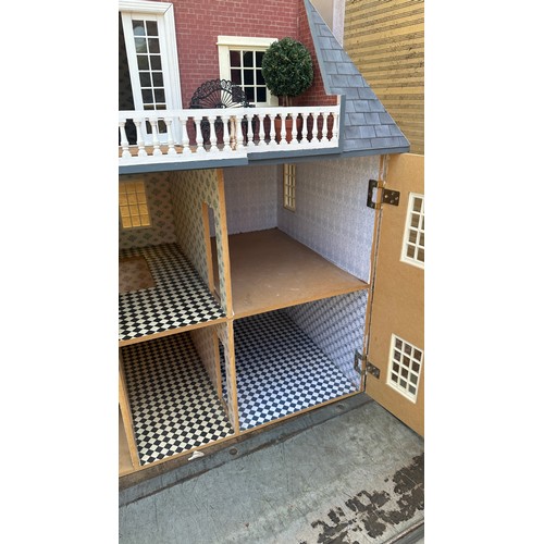 50A - Large dolls house together with selection of dolls house furniture, house measures approximately Hei... 