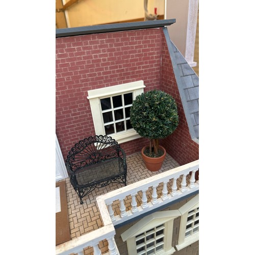 50A - Large dolls house together with selection of dolls house furniture, house measures approximately Hei... 