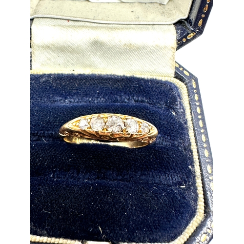 82 - Antique 18ct gold diamond ring weight 3.5g