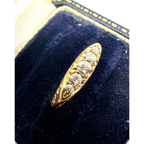 82 - Antique 18ct gold diamond ring weight 3.5g