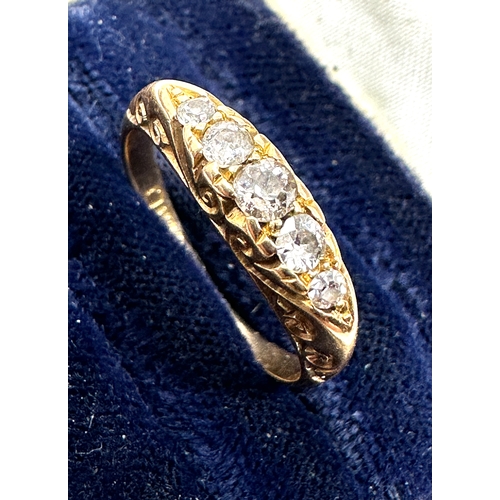 82 - Antique 18ct gold diamond ring weight 3.5g