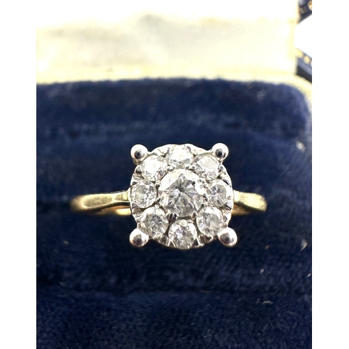 86 - 18ct gold diamond ring weight 1.8g