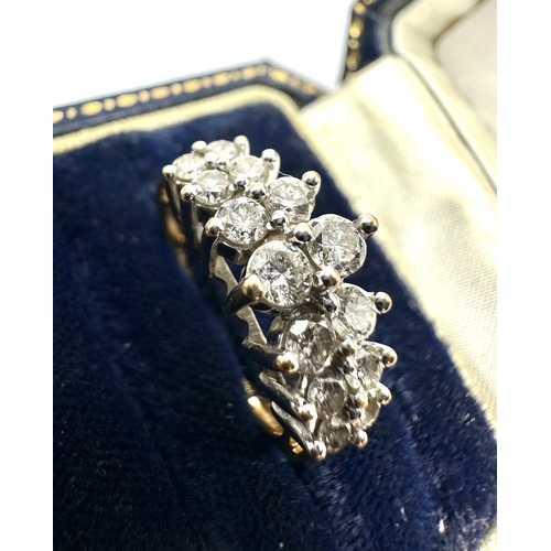 87 - 14ct gold diamond ring est 1.0 ct diamonds weight 3.2g