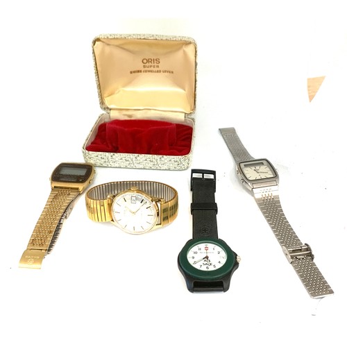 514 - Selection of assorted wrist watchs includes boxed Oris, Seiko etc