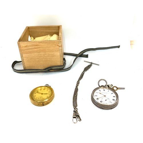 508 - Silver cased pocket watch and one other