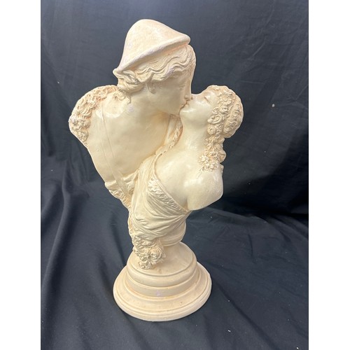 25 - ' The Lovers' plaster bust by Petrucci Carli overall height 17 inches