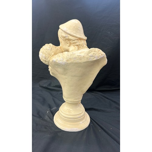 25 - ' The Lovers' plaster bust by Petrucci Carli overall height 17 inches