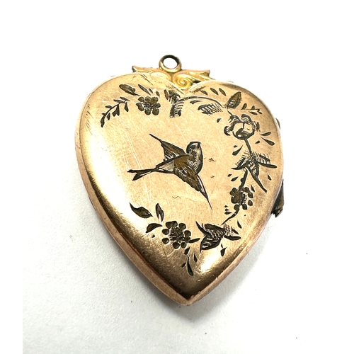 98 - Gold back & front antique locket