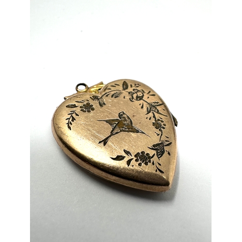 98 - Gold back & front antique locket