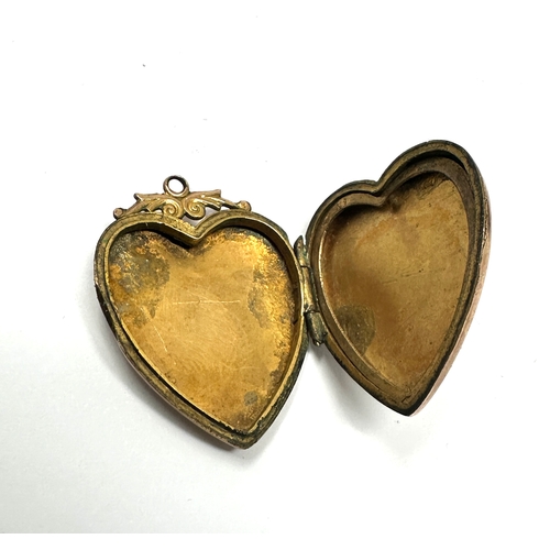 98 - Gold back & front antique locket