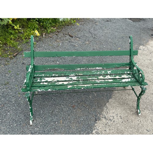 100J - Antique garden bench in need of repair