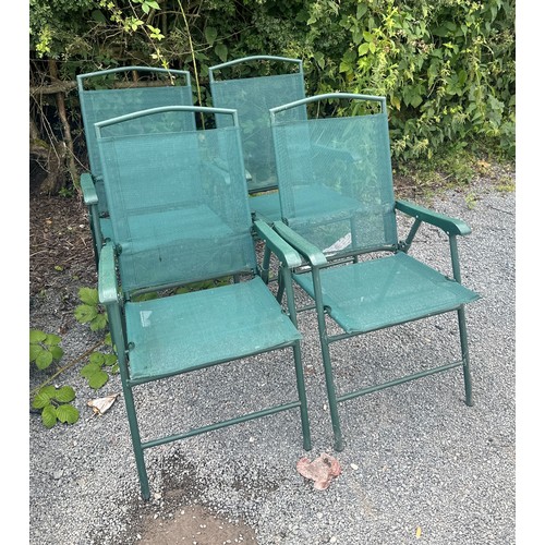 100P - Four outdoor garden chairs