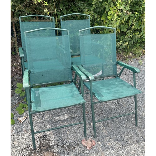 100P - Four outdoor garden chairs