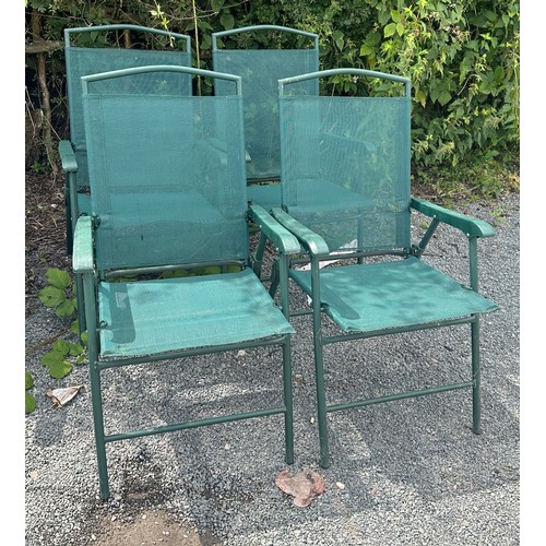 100P - Four outdoor garden chairs