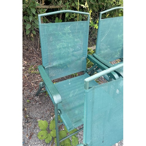 100P - Four outdoor garden chairs